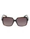 TORTOISESHELL SQUARE-FRAME SUNGLASSES