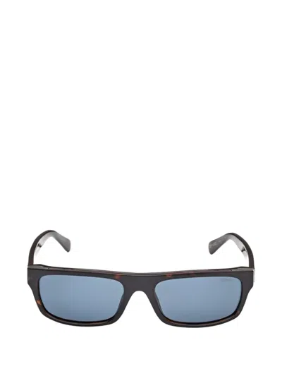 Guess Eyewear Tortoiseshell-effect Rectangle-frame Sunglasses In Brown