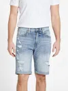 Guess Factory Jonah Rip-and-repair Denim Shorts In Blue