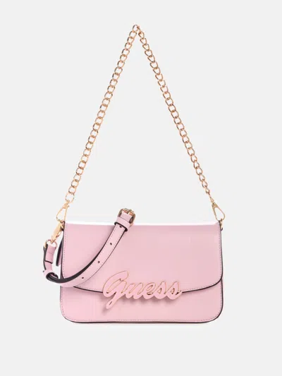 Guess Factory Abeille Fold-over Crossbody In Blue