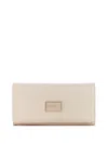 Guess Factory Abree Glitter Clutch Wallet In Beige