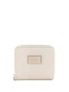 Guess Factory Abree Glitter Small Zip-around Wallet In Beige