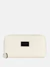 Guess Factory Abree Logo Saffiano Medium Zip-around Wallet In Multi