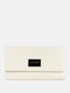 Guess Factory Abree Logo Saffiano Slim Wallet In Multi