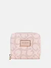 Guess Factory Abree Logo Small Zip Wallet In Gold