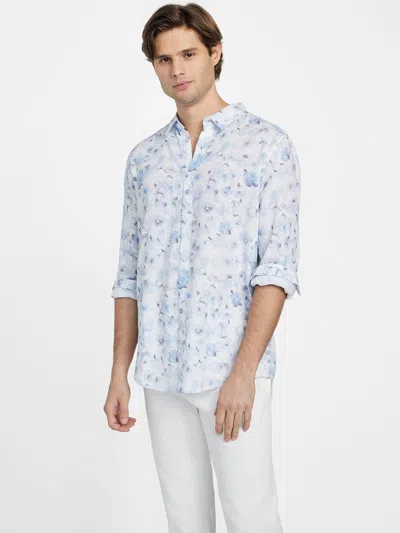 Guess Factory Addy Linen Shirt In White