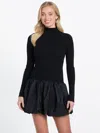 Guess Factory Adele Bubble Sweater Dress In Black