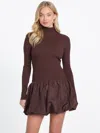 Guess Factory Adele Bubble Sweater Dress In Brown