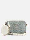 Guess Factory Aengus Denim Logo Dual-zip Mini Crossbody