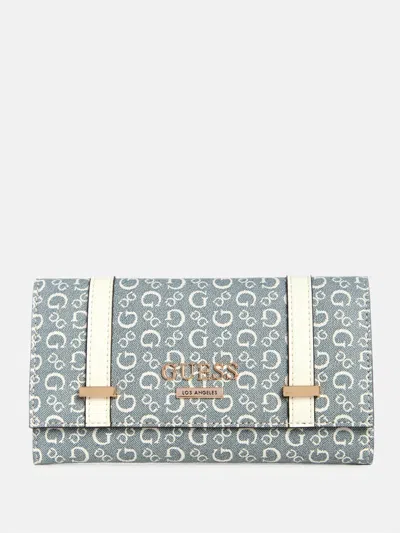 Guess Factory Aengus Denim Logo Slim Clutch