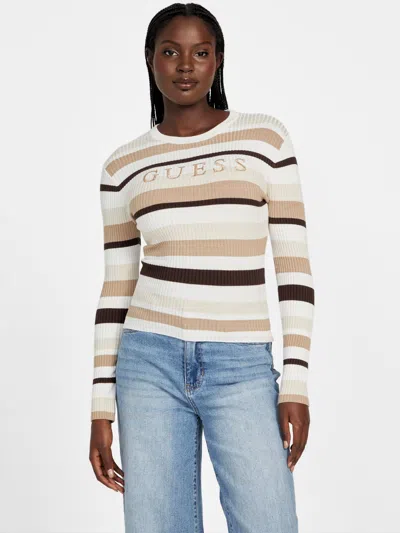 Guess Factory Aggie Logo Crewneck Sweater In Multi