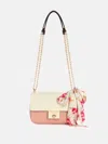 Guess Factory Aine Convertible Crossbody In Pink