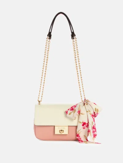 Guess Factory Aine Convertible Crossbody In Pink