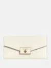 Guess Factory Aine Slim Clutch Wallet In White