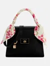 Guess Factory Aine Wrapped Top Handle Crossbody In Black