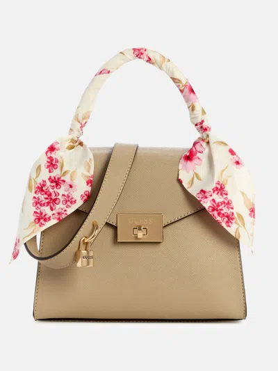 Guess Factory Aine Wrapped Top Handle Crossbody In Grey