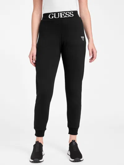 Guess Factory Alessia Logo Waist Joggers In Black