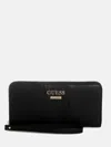Guess Factory Alesso Large Zip-around Wallet In Black