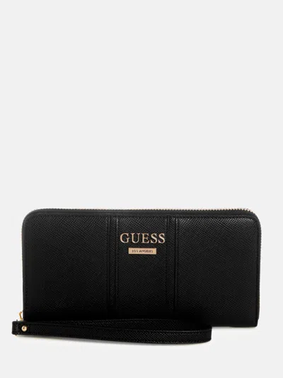Guess Factory Alesso Large Zip-around Wallet In Black