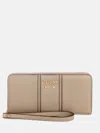 Guess Factory Alesso Large Zip-around Wallet In Brown