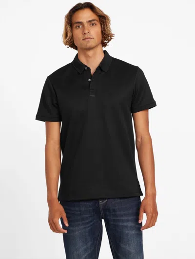Guess Factory Alex Knit Polo In Black