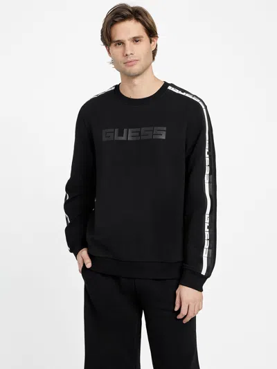 Guess Factory Alex Logo Sweatshirt In Black