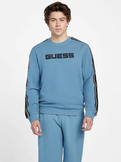 Guess Factory Alex Logo Sweatshirt In Blue