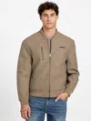 Guess Factory Alonzo Full-zip Biker Jacket In Brown