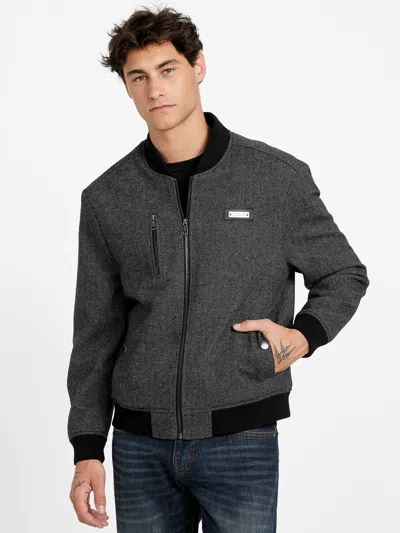 Guess Factory Alonzo Full-zip Biker Jacket In Gray
