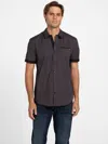 Guess Factory Alonzo Printed Poplin Shirt In Black