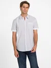 Guess Factory Alonzo Printed Poplin Shirt In White