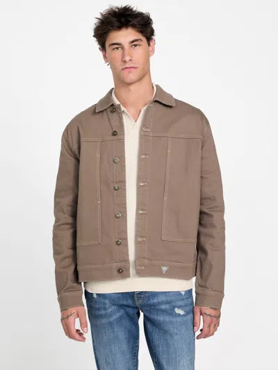 Guess Factory Alvin Denim Jacket In Neutral