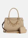 Guess Factory Amarantha Satchel In Grey