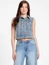 Guess Factory Amie Denim Vest In Blue