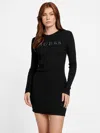 Guess Factory Amiri Solid Long-sleeve Sweater Dress In Black