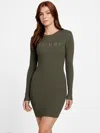 Guess Factory Amiri Solid Long-sleeve Sweater Dress In Blue