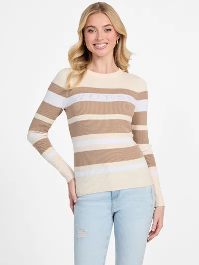 Guess Factory Amiri Striped Sweater In Beige