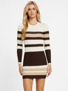 Guess Factory Amiri Striped Sweater Dress In Black