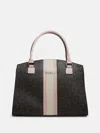 Guess Factory Anakin Logo Arched Tote In Brown