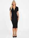 Guess Factory Anette Midi Sweater Dress In Black