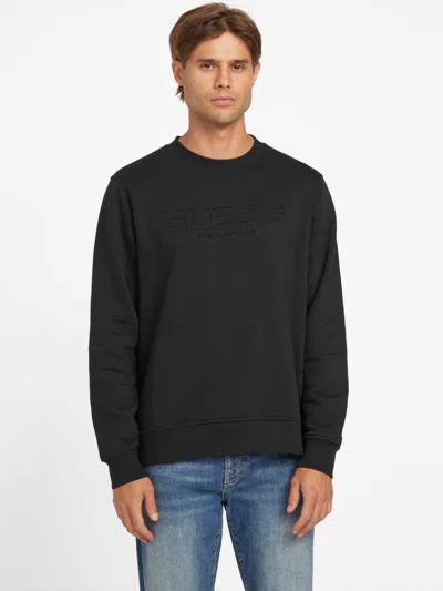 Guess Factory Angel Crewneck Long-sleeve Tee In Black