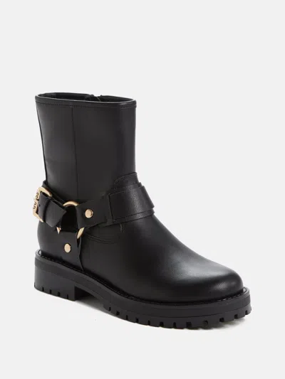 Guess Factory Anina Moto Booties In Black