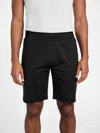 Guess Factory Eco Kyler Logo-tape Denim Shorts In Black