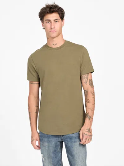Guess Factory Antor Longline Tee In Green