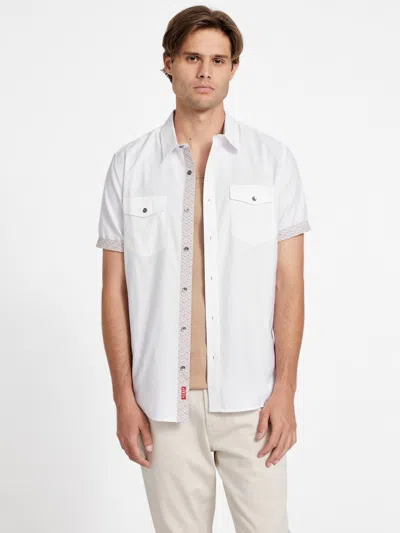 Guess Factory Antwon Pocket Shirt In White