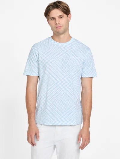 Guess Factory Argo Pattern Tee In Blue