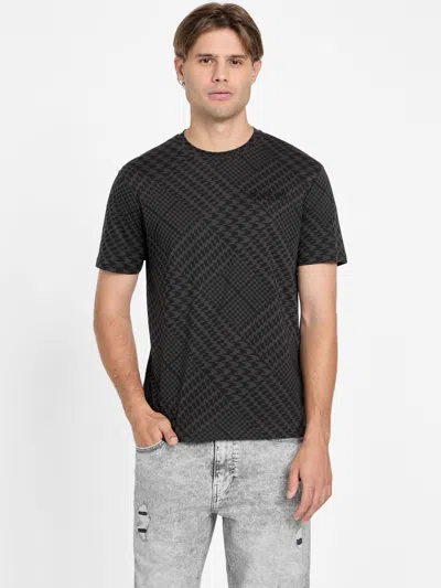 Guess Factory Argo Pattern Tee In Black
