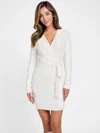Guess Factory Aria Cable-knit Dress In White