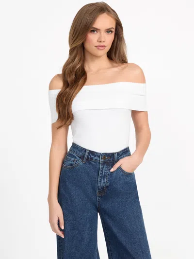 Guess Factory Ariana Tube Top In White