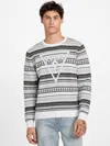 Guess Factory Arlo Crewneck Sweater In Black